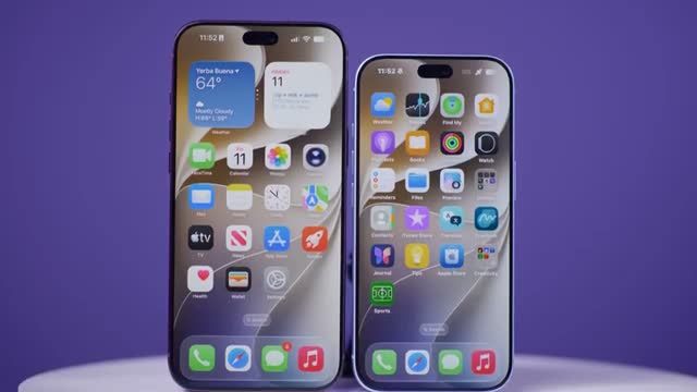 PCMag size comparison — Duo cover screen vs regular iPhones